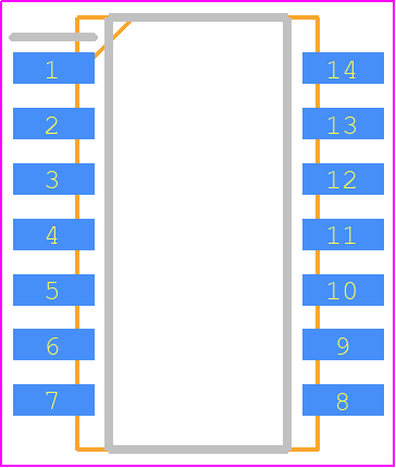 767141104GP - CTS PCB footprint - Small Outline Packages - Small Outline Packages - 14 -PIN SOIC