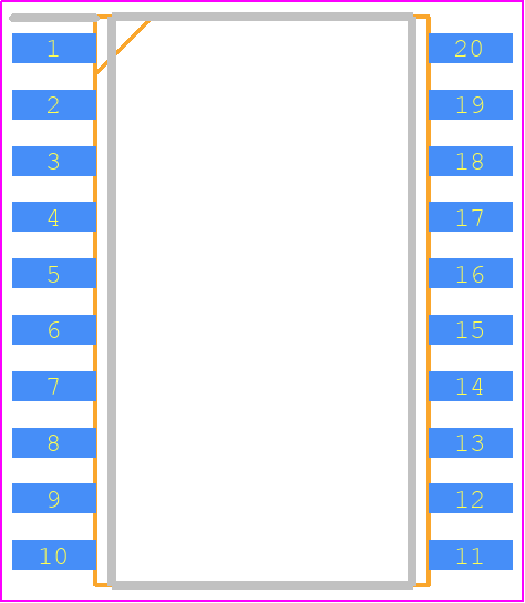 APW7159A - AMERICAN POWER DEVICES PCB footprint - Small Outline Packages - Small Outline Packages - SOP-20