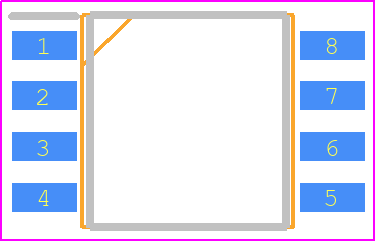 MAX22517AWA+T - Analog Devices PCB footprint - Small Outline Packages - Small Outline Packages - W8+2