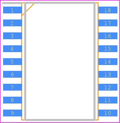 PIC16LF84A-04/SO - Microchip PCB footprint - Small Outline Packages - Small Outline Packages - SO 18-Lead [SOIC]