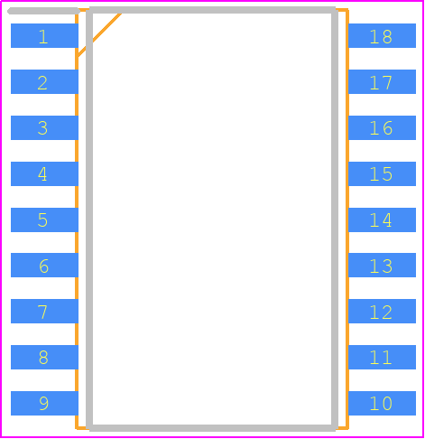 PIC18F1320-I/SO - Microchip PCB footprint - Small Outline Packages - Small Outline Packages - SO 18-Lead [SOIC]