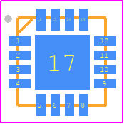 PI6C5922504ZHIEX - Diodes Incorporated PCB footprint - Quad Flat No-Lead - Quad Flat No-Lead - PI6C5922504ZHIEX