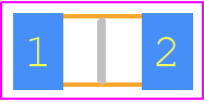 0407004.WRA - LITTELFUSE PCB footprint - Fuses Chip - Fuses Chip - 3.2mmX1.63mm-3