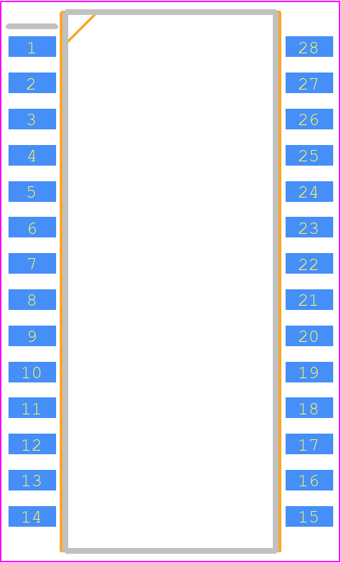 CXA1019AM - Sony PCB footprint - Small Outline Packages - Small Outline Packages - 28PIN SOP