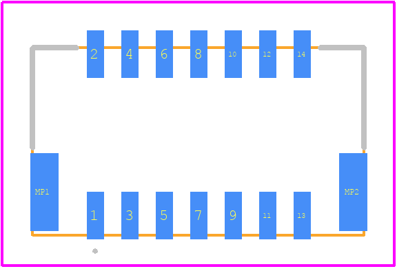 BM14B-GHDS-TF(LF)(SN) - JST (JAPAN SOLDERLESS TERMINALS) PCB footprint - Other - Other - BM14B-GHDS-TF(LF)(SN)-4