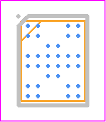 W25Q256JWYIM TR - Winbond PCB footprint - BGA - BGA - 32-Ball WLCSP (Package Code Y, Ball pitch:0.50mm)