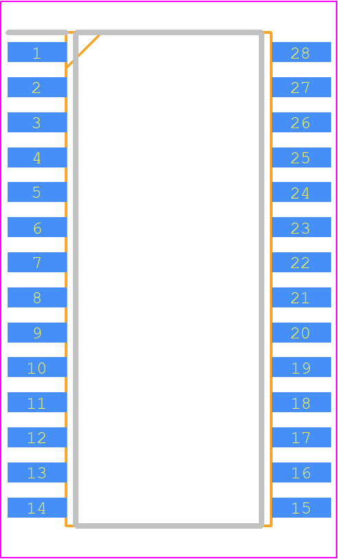 CHT-MAGMA-CSOIC28-T - Cissoid PCB footprint - Small Outline Packages - Small Outline Packages - CSOIC 28