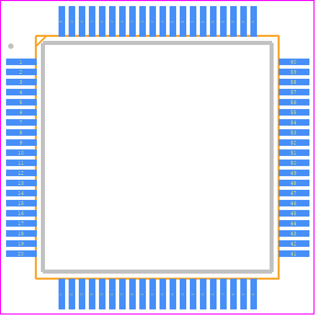 PIC18F8585-I/PT - Microchip PCB footprint - Quad Flat Packages - Quad Flat Packages - PIC18F8525-I/PT
