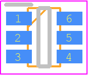 LP6261AB6F - LOWPOWER PCB footprint - SOT23 (6-Pin) - SOT23 (6-Pin) - SOT23-6