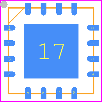 MADR-010574-000100 - MACOM PCB footprint - Quad Flat No-Lead - Quad Flat No-Lead - 7mm PQFN
