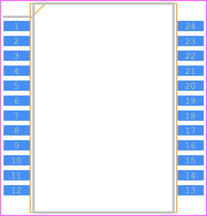 R6001NLT - iNRCORE PCB footprint - Small Outline Packages - Small Outline Packages - SSOP24