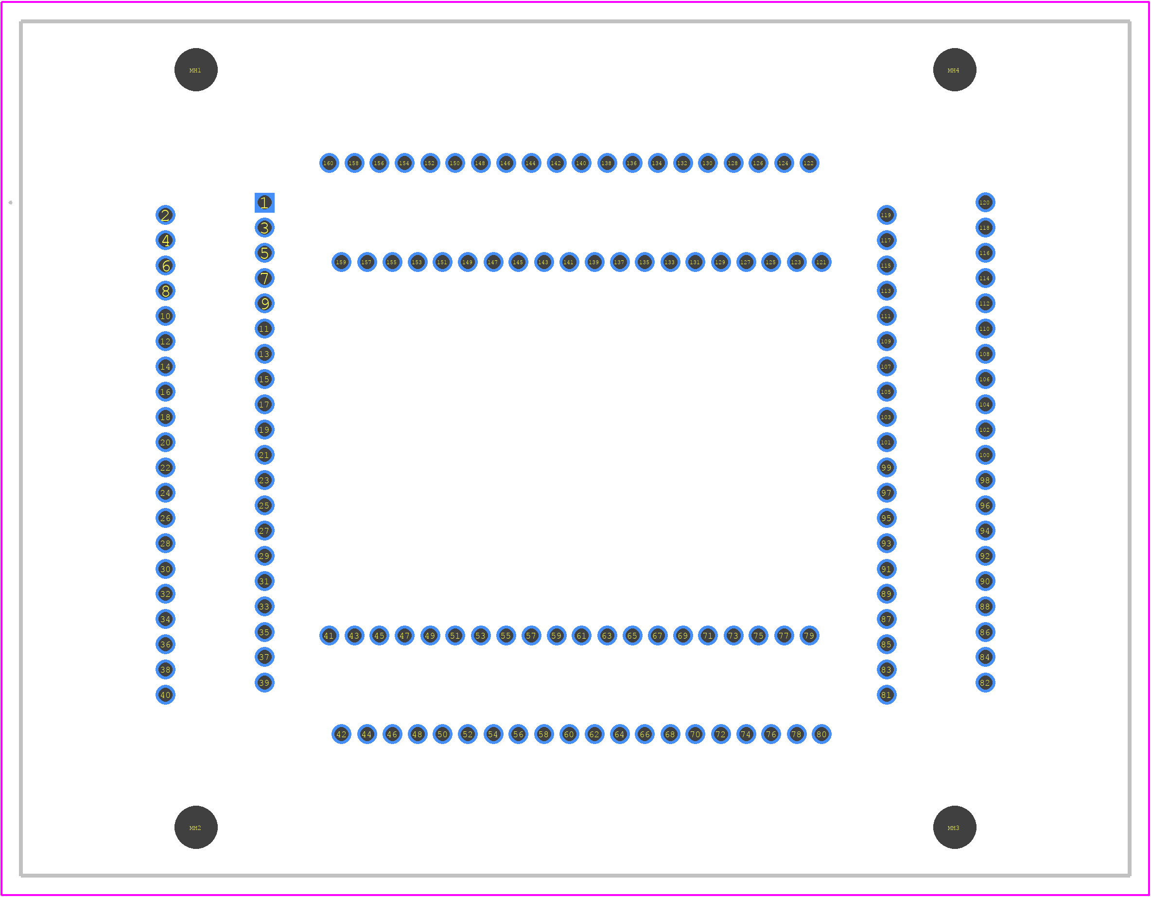 IC51-1604-845-4 - Yamaichi PCB footprint - Other - Other - IC51-1604-845-4-2