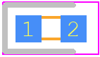 MP008284 - Multicomp Pro PCB footprint - LEDs Chip - LEDs Chip - MP008284