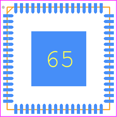 ATSAME51J19A-MF - Microchip PCB footprint - Quad Flat No-Lead - Quad Flat No-Lead - 64-Pin VQFN