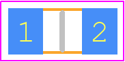 0458001 - LITTELFUSE PCB footprint - Fuses Chip - Fuses Chip - 0458 001. D R