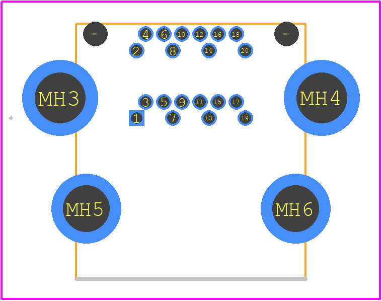 2129320-3 - AB Connectors PCB footprint - Other - Other - 2129320-3-1