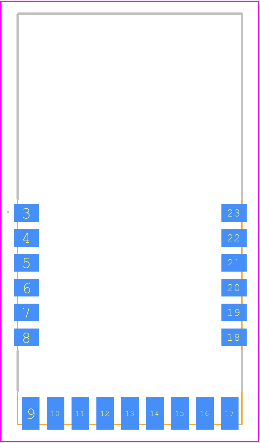EMW3080V2-P - MXCHIP PCB footprint - Other - Other - 18.0x33x3.0mm