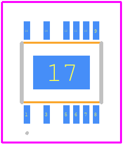 LTC7000EMSE-1#PBF - Analog Devices PCB footprint - Other - Other - MSE Package 16-Lead Plastic MSOP with 4 Pins Removed