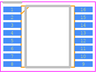 XC9252A08AVR-G - Torex PCB footprint - Small Outline Packages - Small Outline Packages - tssop-16