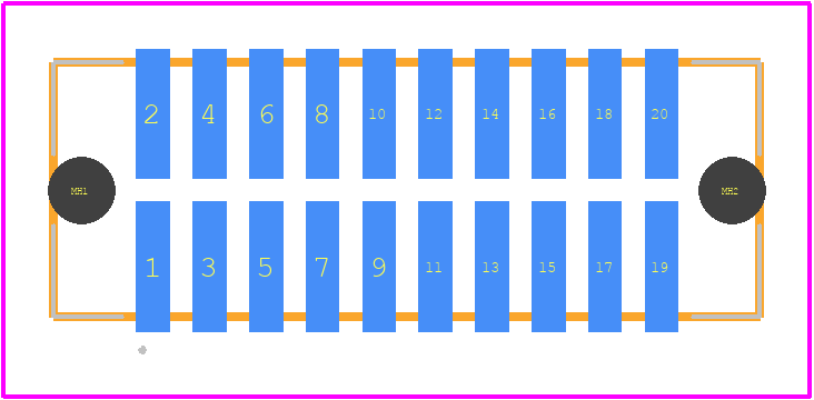 TFC-110-32-L-D-A-K-TR - SAMTEC PCB footprint - Other - Other - TFC-110-32-L-D-A-K-TR-1