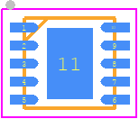 MIC2297-42YML-TR - Microchip PCB footprint - Small Outline No-lead - Small Outline No-lead - 10-pin MLF