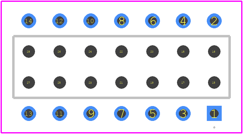 BCS-107-L-D-PE - SAMTEC PCB footprint - Other - Other - BCS-107-L-D-PE-2