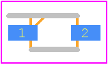 CMDD3003 TR PBFREE - Central Semiconductor PCB footprint - Small Outline Diode - Small Outline Diode - SOD-323 CASE