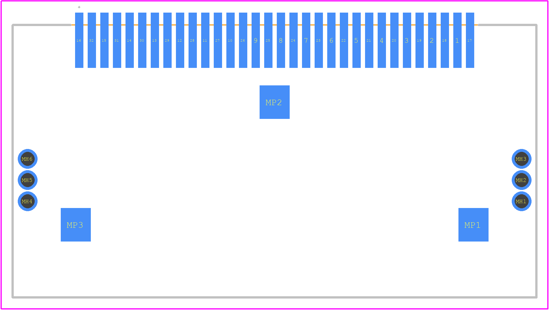 MX34R32HF4T - JAE PCB footprint - Other - Other - MX34R32HF4T-1