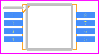 NJM4558V-TE2 - Nisshinbo PCB footprint - Small Outline Packages - Small Outline Packages - SSOP8