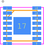 USB3751A-2-A4-TR - Microchip PCB footprint - Small Outline No-lead - Small Outline No-lead - 16SQFN