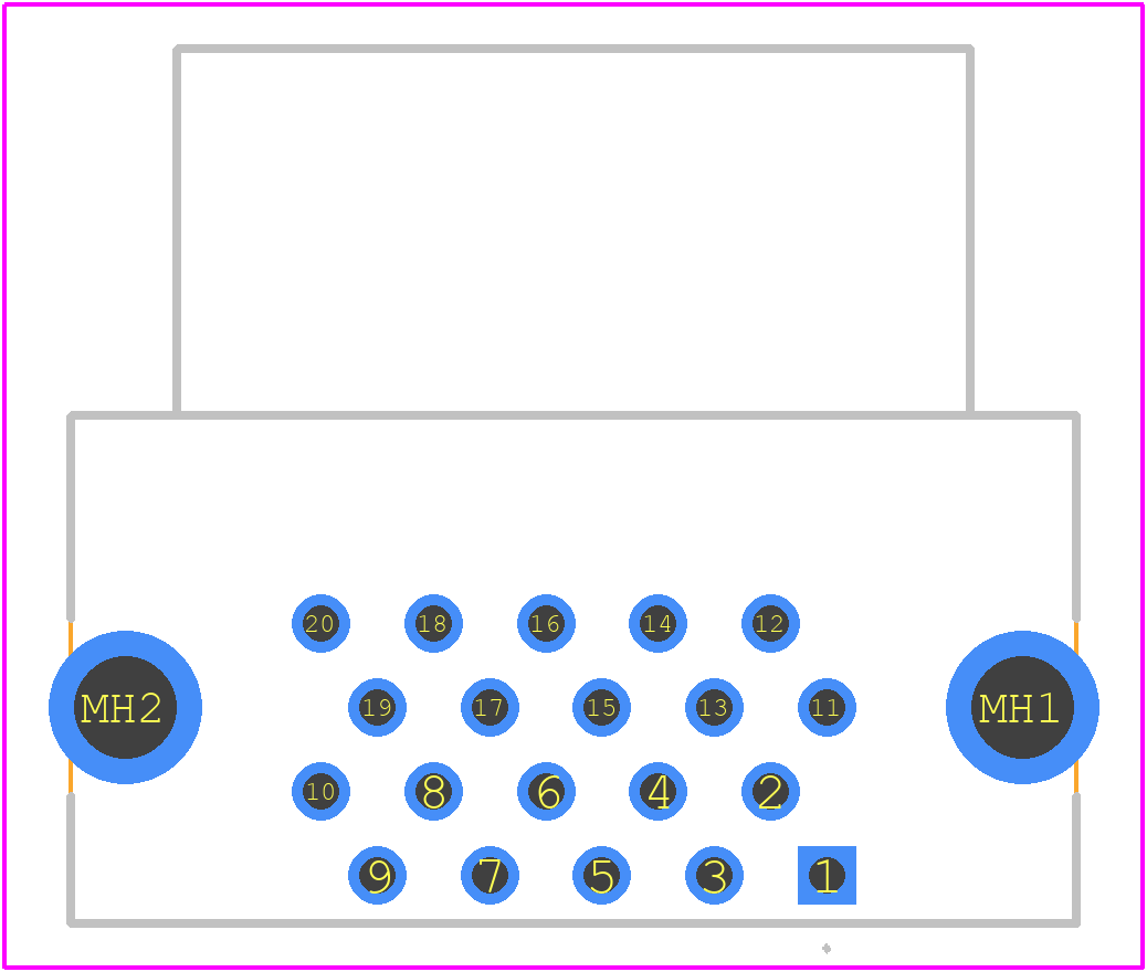 PCR-20LFD - Honda Connectors PCB footprint - Other - Other - PCR-20LFD-2