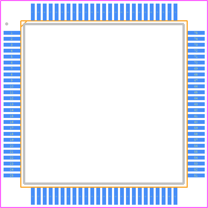 CH32V307VCT6 - WCH PCB footprint - Quad Flat Packages - Quad Flat Packages - LQFP100