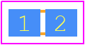 RA73F1J100RBTDF - TE Connectivity PCB footprint - Resistor Chip - Resistor Chip - 0603-11