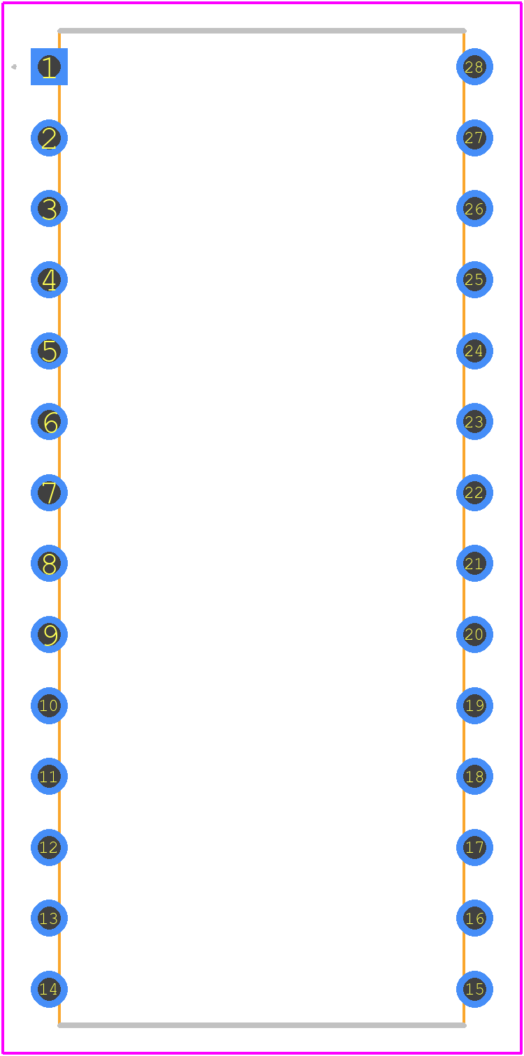 5082-7101 - Hewlett Packard PCB footprint - Other - Other - DIP-28