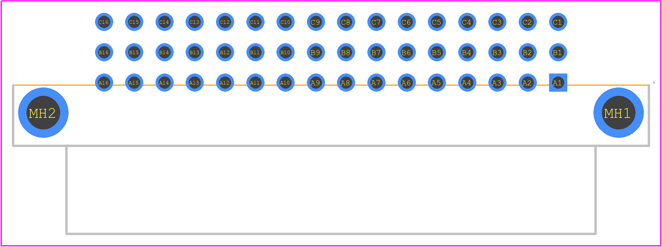 354134 - TE Connectivity PCB footprint - Other - Other - 354134-2