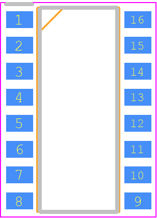 AS3310D - ALFA ELECTRONICS CO.,LTD PCB footprint - Small Outline Packages - Small Outline Packages - SOIC-16 (150Mil)