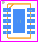 MAX17501HATB+T - Analog Devices PCB footprint - Small Outline No-lead - Small Outline No-lead - T1032N+1