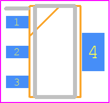 HAL506SF-K - TDK PCB footprint - SOT223 (3-Pin) - SOT223 (3-Pin) - SOT89B-1: Plastic Small Outline Transistor