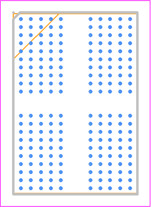 W66CP2NQUAFJ - Winbond PCB footprint - BGA - BGA - WFBGA 200 Ball (10x14.5 mm2 , Ball pitch: 0.8 x 0.65mm)