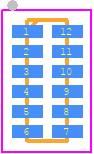 PI5A3158BZAEX - Diodes Incorporated PCB footprint - Small Outline No-lead - Small Outline No-lead - PI5A3158BZAEX