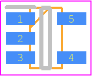 TC1054-3.3VCT713 - Microchip PCB footprint - SOT23 (5-Pin) - SOT23 (5-Pin) - 5-Lead Plastic Small Outline Transistor (CT) [SOT-23]