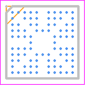 ATMXT640UC4U - Microchip PCB footprint - BGA - BGA - 6x6x0.6 mm [UFBGA]
