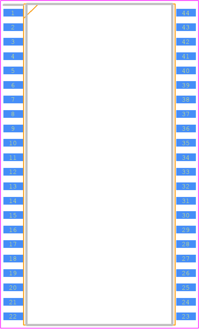 TMS28F400AEB80CDBJL - Texas Instruments PCB footprint - Small Outline Packages - Small Outline Packages - DBJ (R-PDSO-G44)