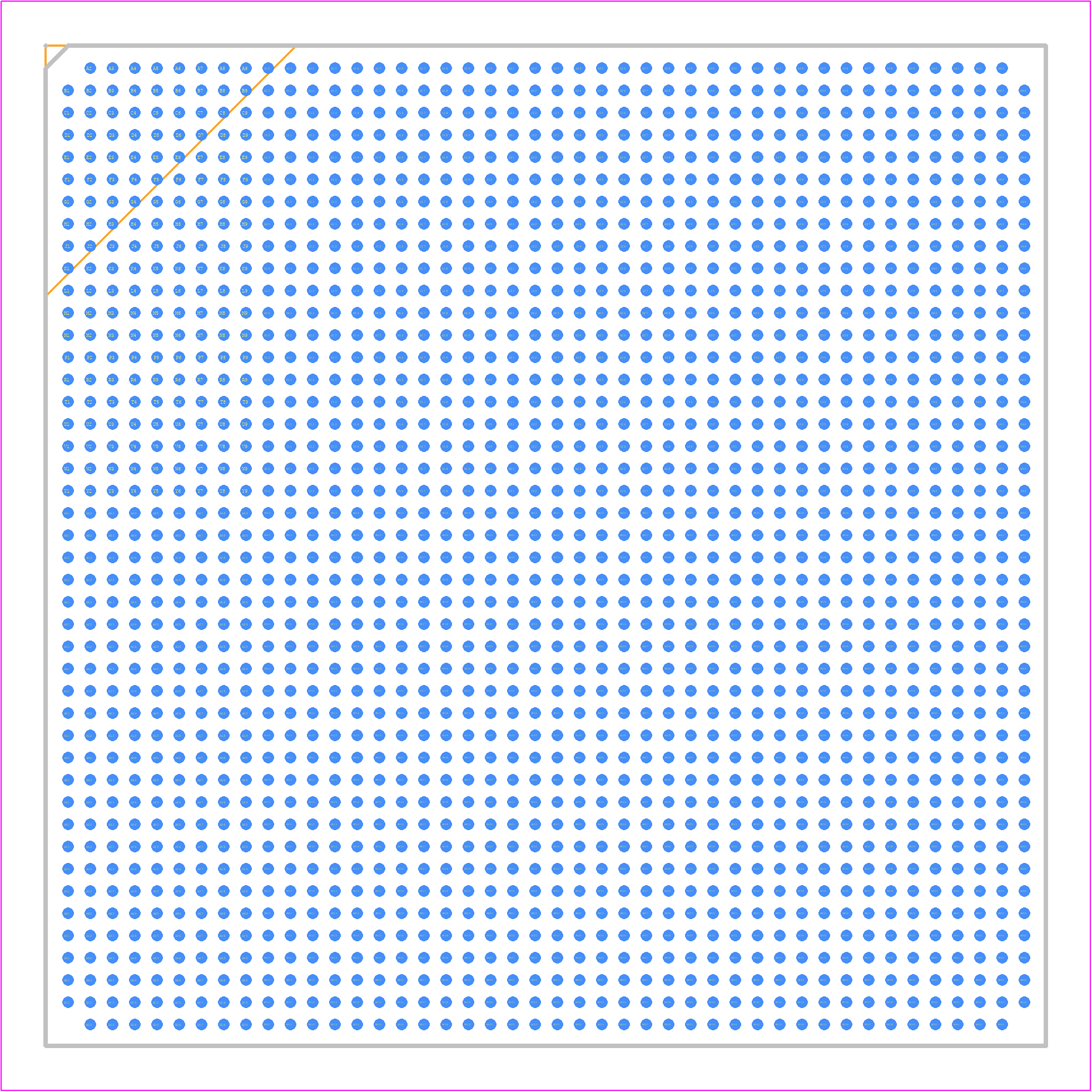 10AT115S2F45E2SG - Intel PCB footprint - BGA - BGA - 1932-Pin FineLine Ball-Grid Array (FBGA) - Flip Chip - Flat Top Single-Piece Lid - A:3.50