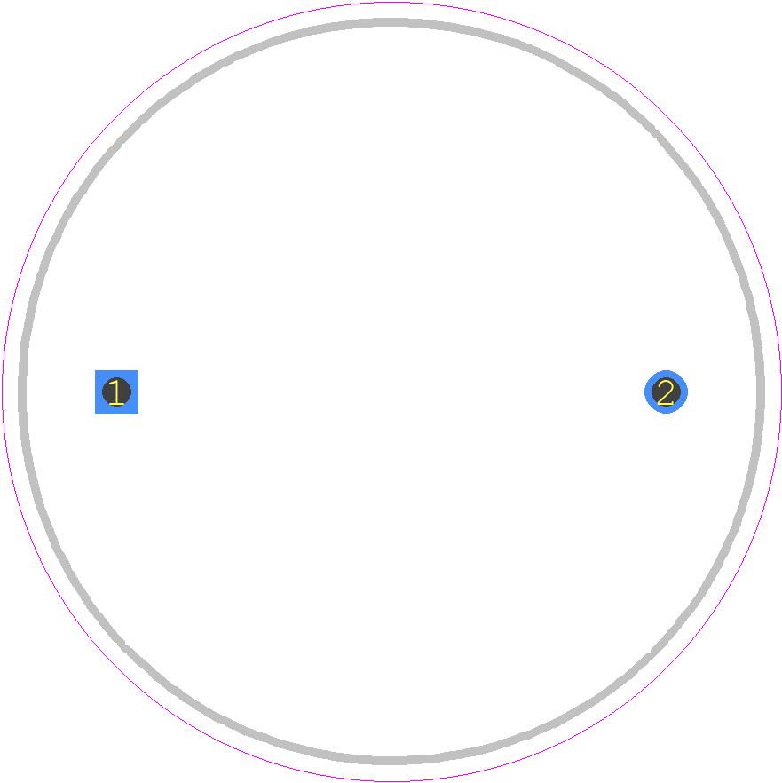 DGH355Q5R5 - ILLINOIS CAPACITOR PCB footprint - Capacitor, Polarized Radial Diameter - Capacitor, Polarized Radial Diameter - DGH355Q5R5