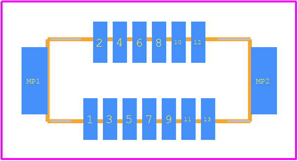 DF9B-13S-1V(69) - Hirose PCB footprint - Other - Other - DF9B-13S-1V(69)-2
