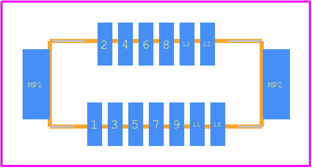 DF9B-13P-1V(32) - Hirose PCB footprint - Other - Other - DF9B-13P-1V(32)-2