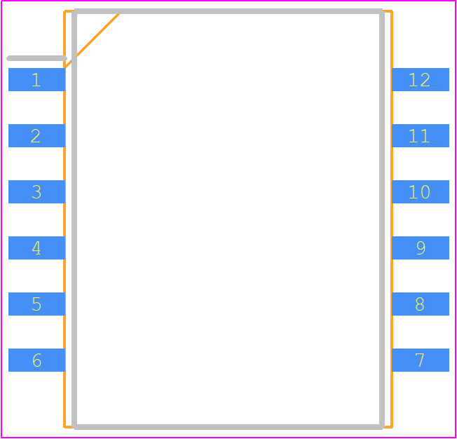 SM91501ALE - Bourns PCB footprint - Small Outline Packages - Small Outline Packages - 12-PIN SMD/SMT