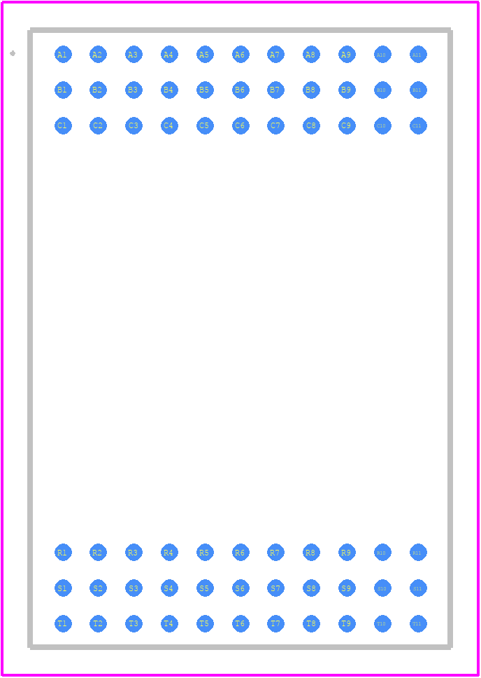 ltm2985 - Analog Devices PCB footprint - Other - Other - BGA Package 66-Lead (22mm × 15mm × 3.66mm)