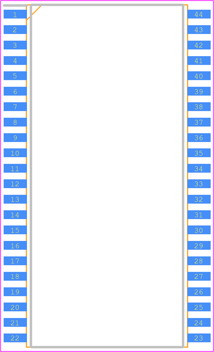 AM29F800BB-55SI - Spansion PCB footprint - Small Outline Packages - Small Outline Packages - SO 044—44-Pin Small Outline Package